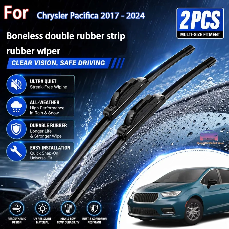 

Front Wiper Blades Set For Chrysler Pacifica 2017 - 2024 Windshield Windscreen Window Brushes 26"+20" Modification Parts