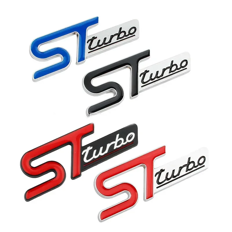 ST TURBO badge car stickers for FORD new Focus ESCAPE EDGE ST track version rear tail trunk logo side body modification decals