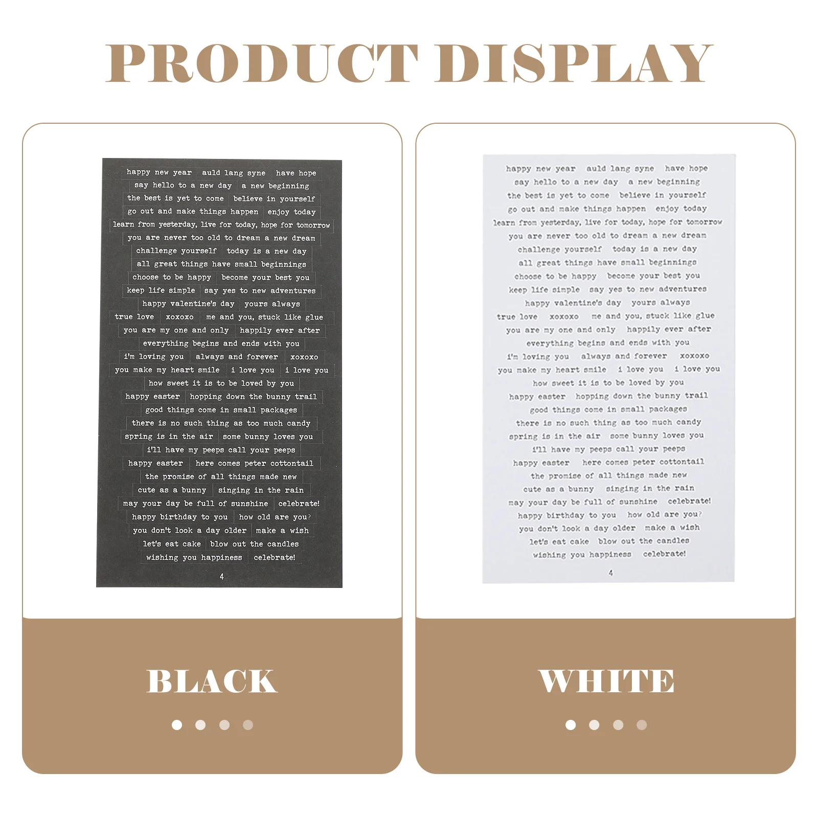 

3pcs Inspirational Words Diy Craft Stickers Scrapbooking Journal Notebook Decor Retro Paper Decals Wall Stickers