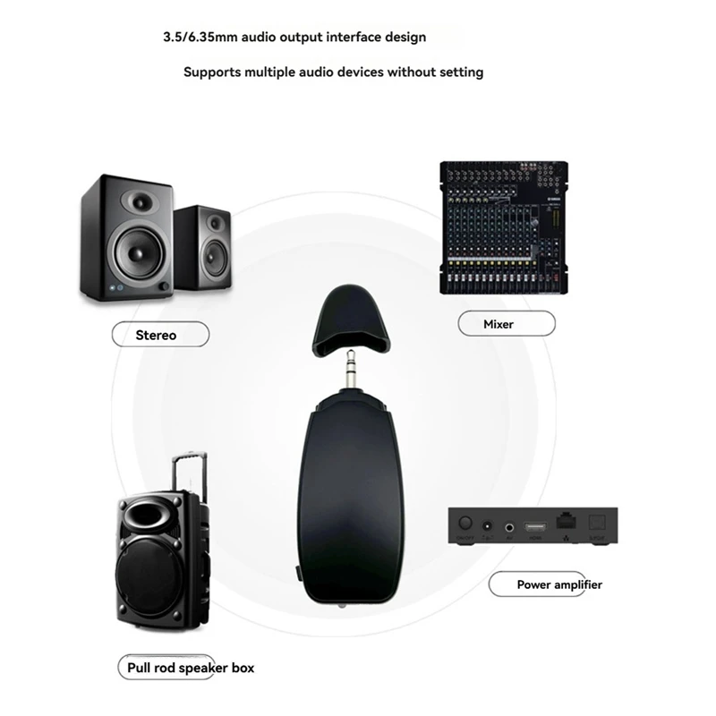 نظام ميكروفون لاسلكي UHF 2.4G لمجموعة أدوات استقبال وجهاز إرسال الساكسفون