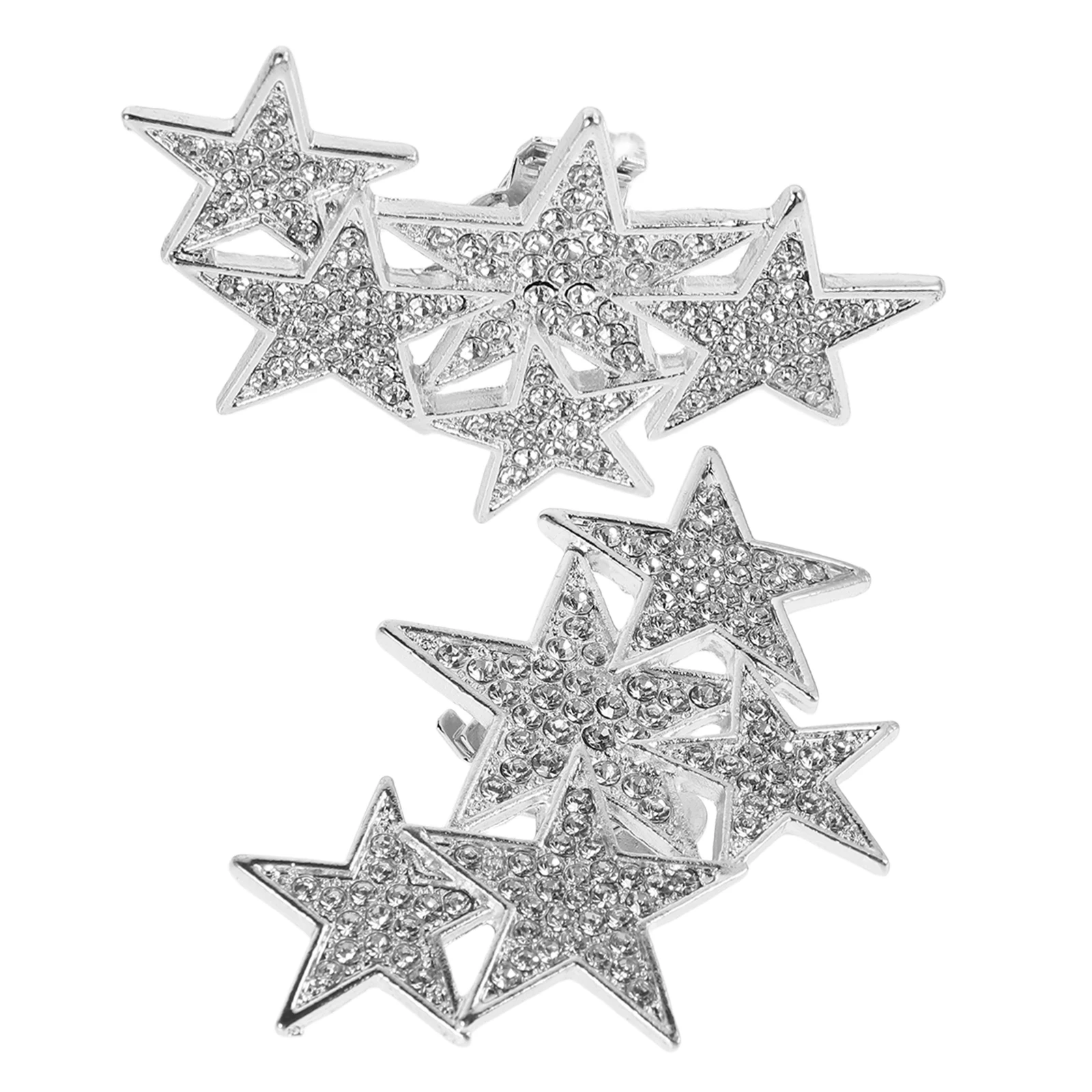 

2 Pcs High Heel Five-pointed Star Shoe Buckle Bride Shoes Zinc Alloy Decorative Clips