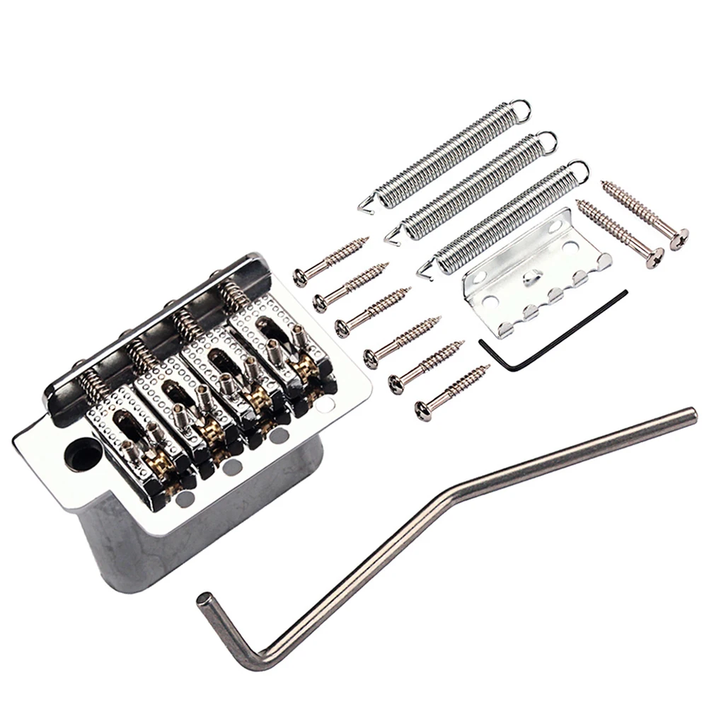

4 String Electric Bass Saddle Strain Plate Guitar Bridge Replacement Musical Instrument Parts Metal Tone Precisely Shaped