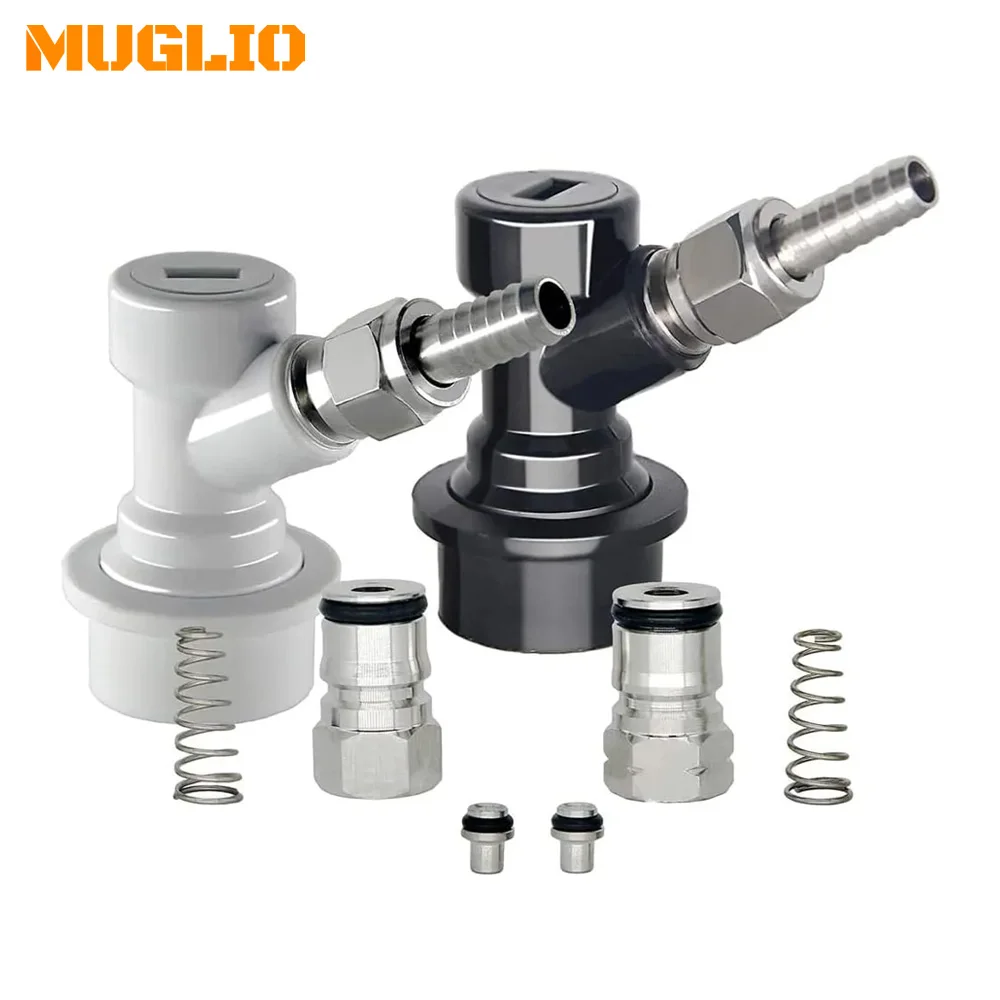 

Ball Lock Keg Post Quick Disconnect Set, Corny Keg Connectors, Stainless Corny Keg Post 19/32"-18 Thread Corny Keg Adapter Kit