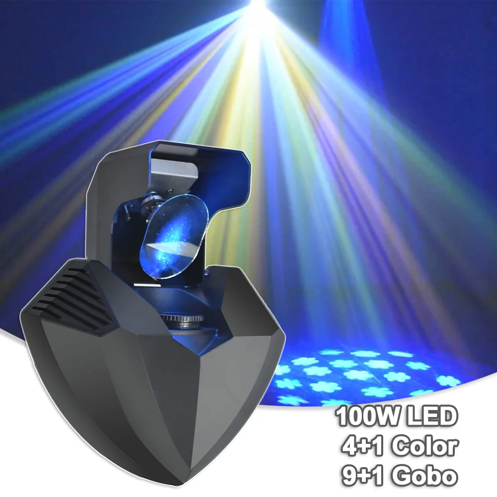 gobo assistente beam effect reflection lens padrao rotativo dmx512 controle de musica iluminacao do palco para dj discoteca dance club led 100w 01