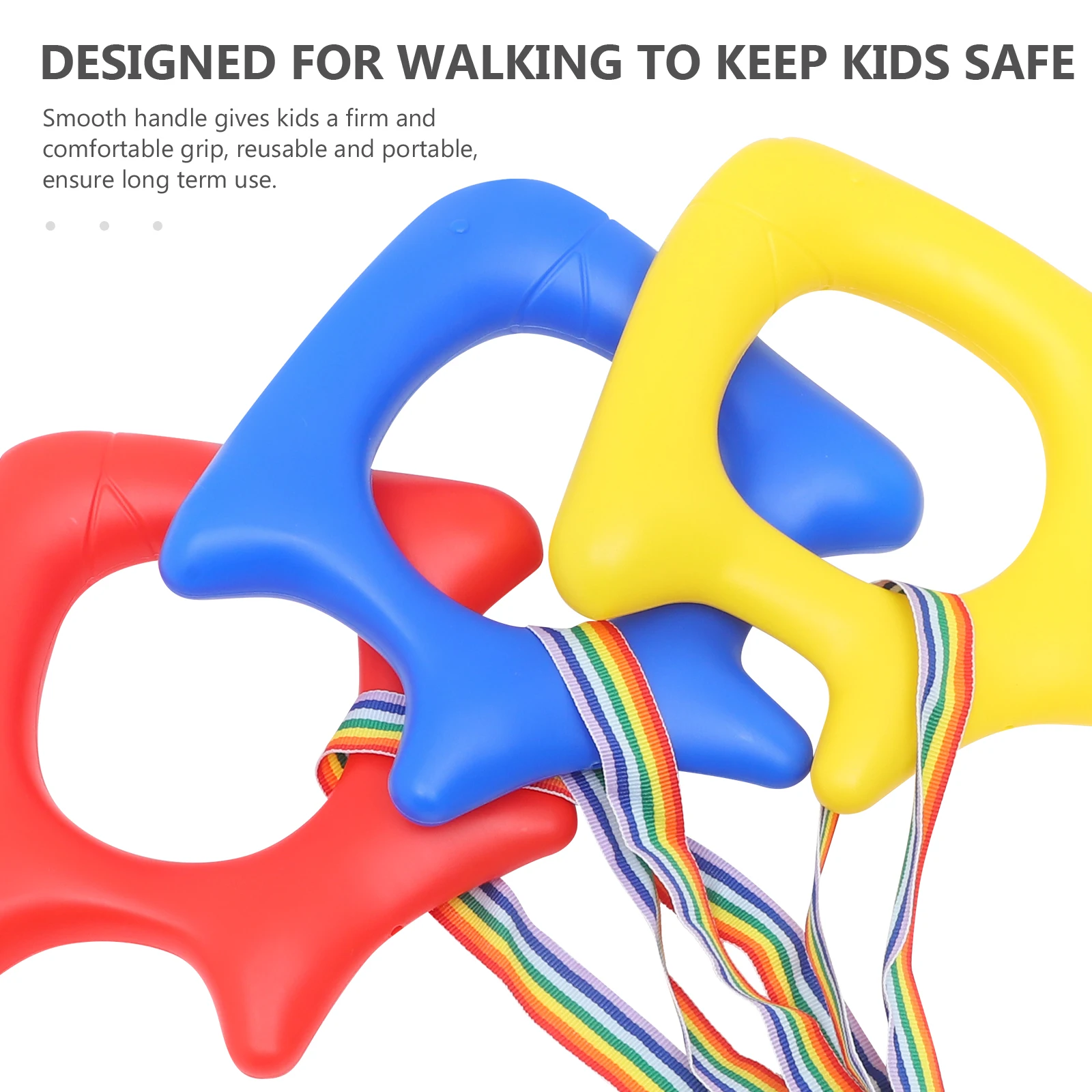 

3pcs Anti-Lost Stray-Proof Walking Rope Toddlers Safety Leash Wrist to Wrist Reusable Outdoor Hiking Park Use Bright Round