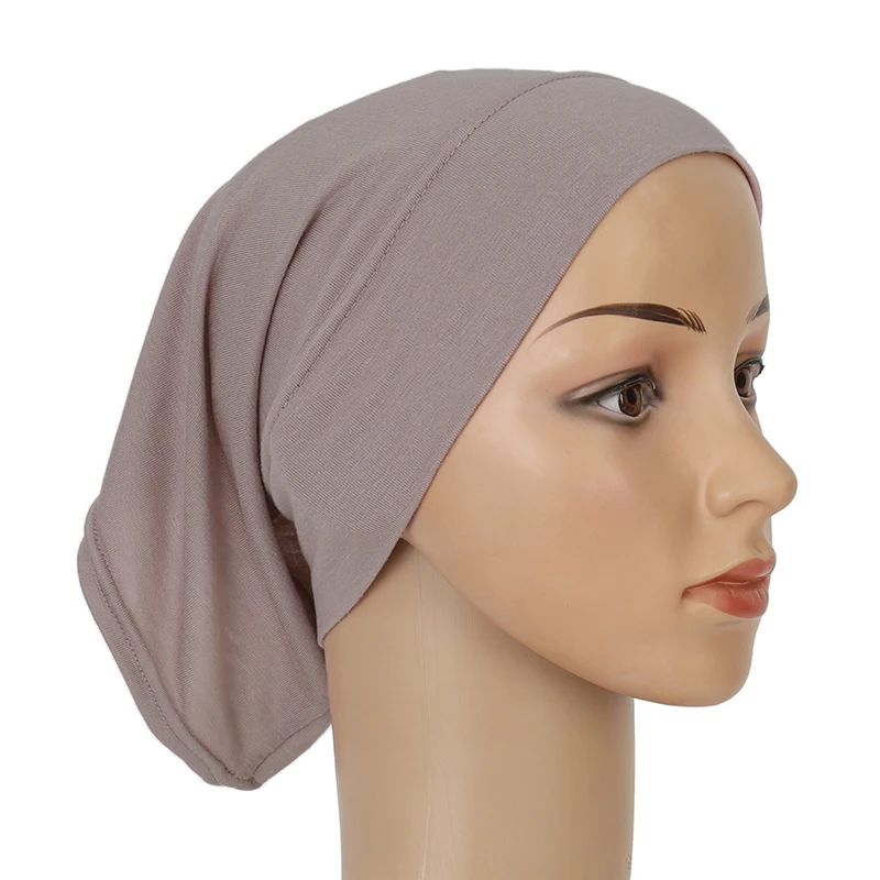 Spring/Summer classic practical all-fit Muslim hijab lined with stretchable cotton tube hat Women's hijab hat 27 colors equal si