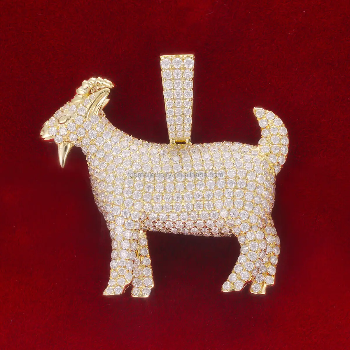 Factory Customized Iced out Goat Pattern Pendant 100% Passed Diamond Tester S925 Silver VVS Moissanite Fashion Hiphop Pendant