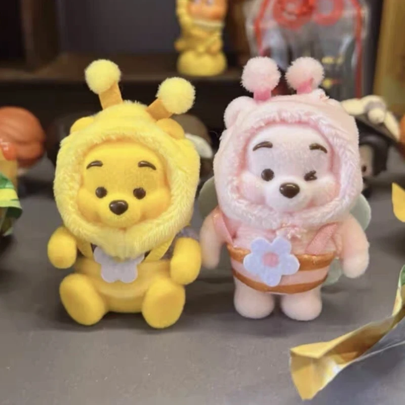 

Genuine Disney Winnie The Pooh Heartbeat Garden Puff Puff Series Blind Box Winnie Bear Collectible Figure Toy Child Kawaii Gifts