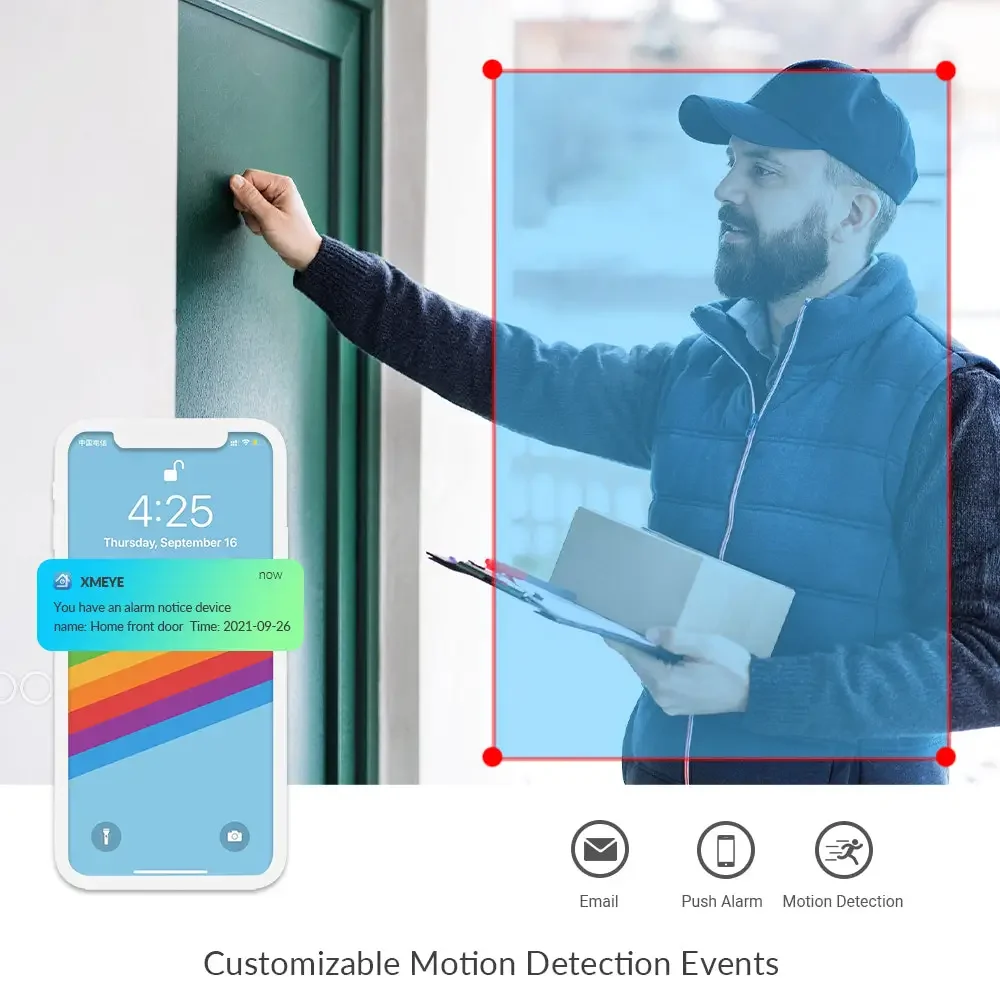 8MP 4K Ai Face Detection Security Camera System POE NVR Kit CCTV Video Record Outdoor Home Human Audio Surveillance Camera Xmeye