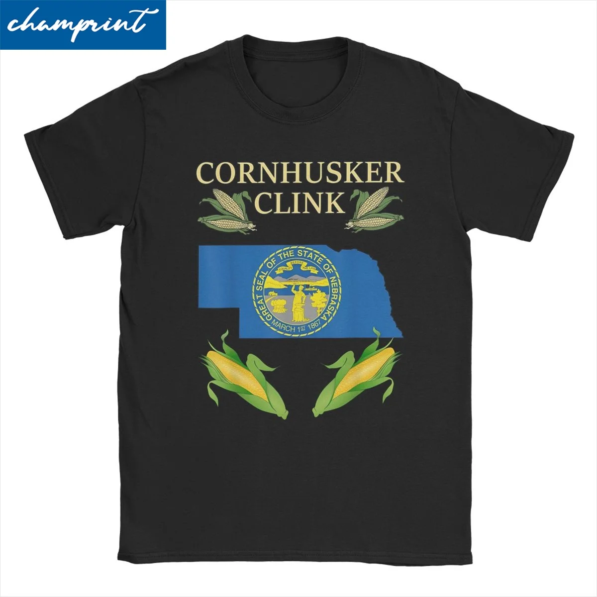 Cornhusker Clink Nebraska USA T Shirts for Men Women 100% Cotton T-Shirts Crewneck Tee Shirt Short Sleeve Clothing Plus Size