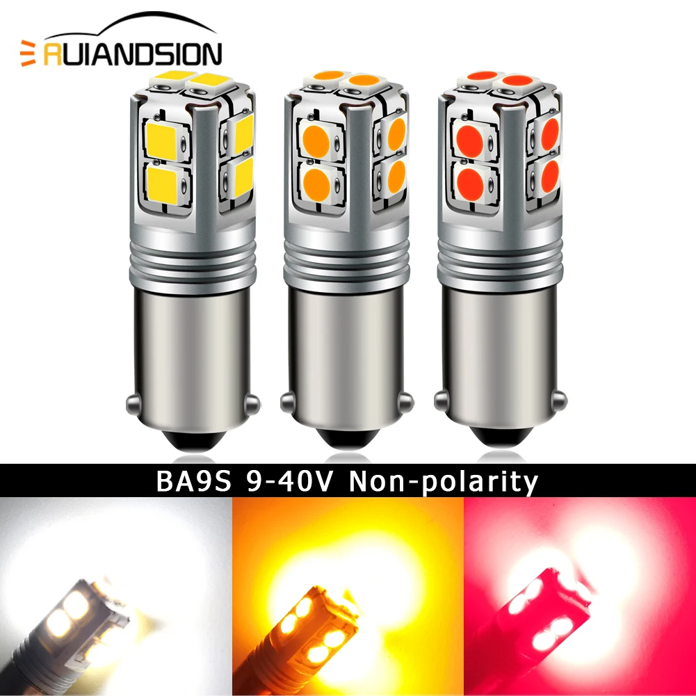 

Ruiandsion 2x Car Accessories Signal Lamp BA9S LED Lights For Auto Roof Lights Reading Lights Car Canbus Error Free Bulbs 9-40V