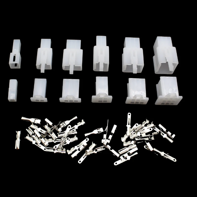 10set/lot 2.8mm 2/3/4/6/9 pin Automotive 2.8 Electrical wire Connector Male Female cable terminal plug Kits Motorcycle ebike car