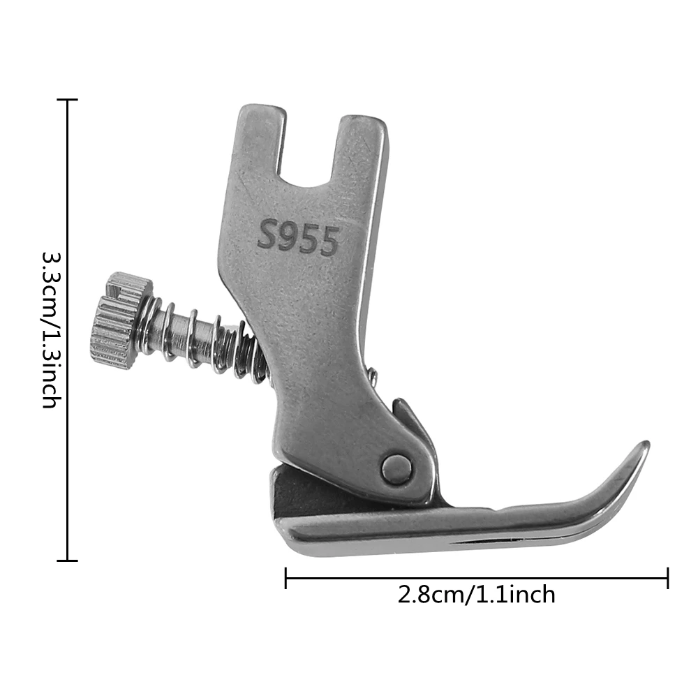 Steel S955 Adjustable Wrinkle Folding Presser Foot Lace Lotus Leaf Edge Discount Foot For Industrial Sewing Machine Accessories