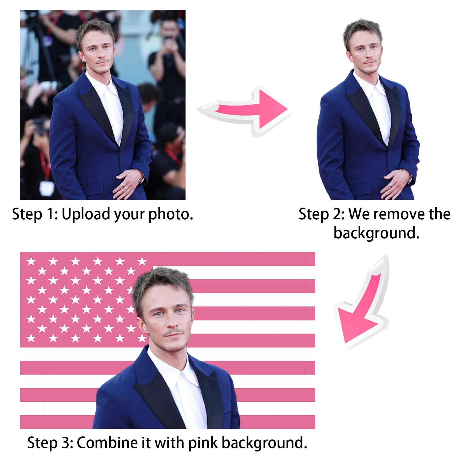 Drew Flags Starkey Rafe Cameron Tapestry Single/Double Sided Custom Pink American Flag For College Dorm Room Parties Gift
