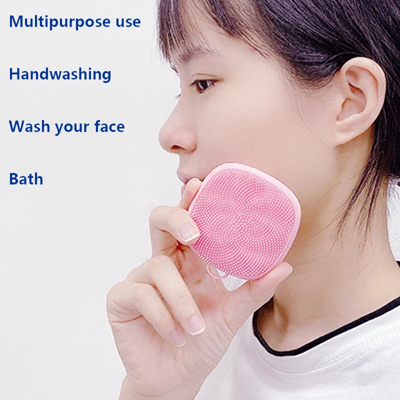 Silicone Face Cleansing Brush Washing Pad Exfoliating Blackhead Remover Facial Deep Cleansing Face Brushes Baby Bath Massager