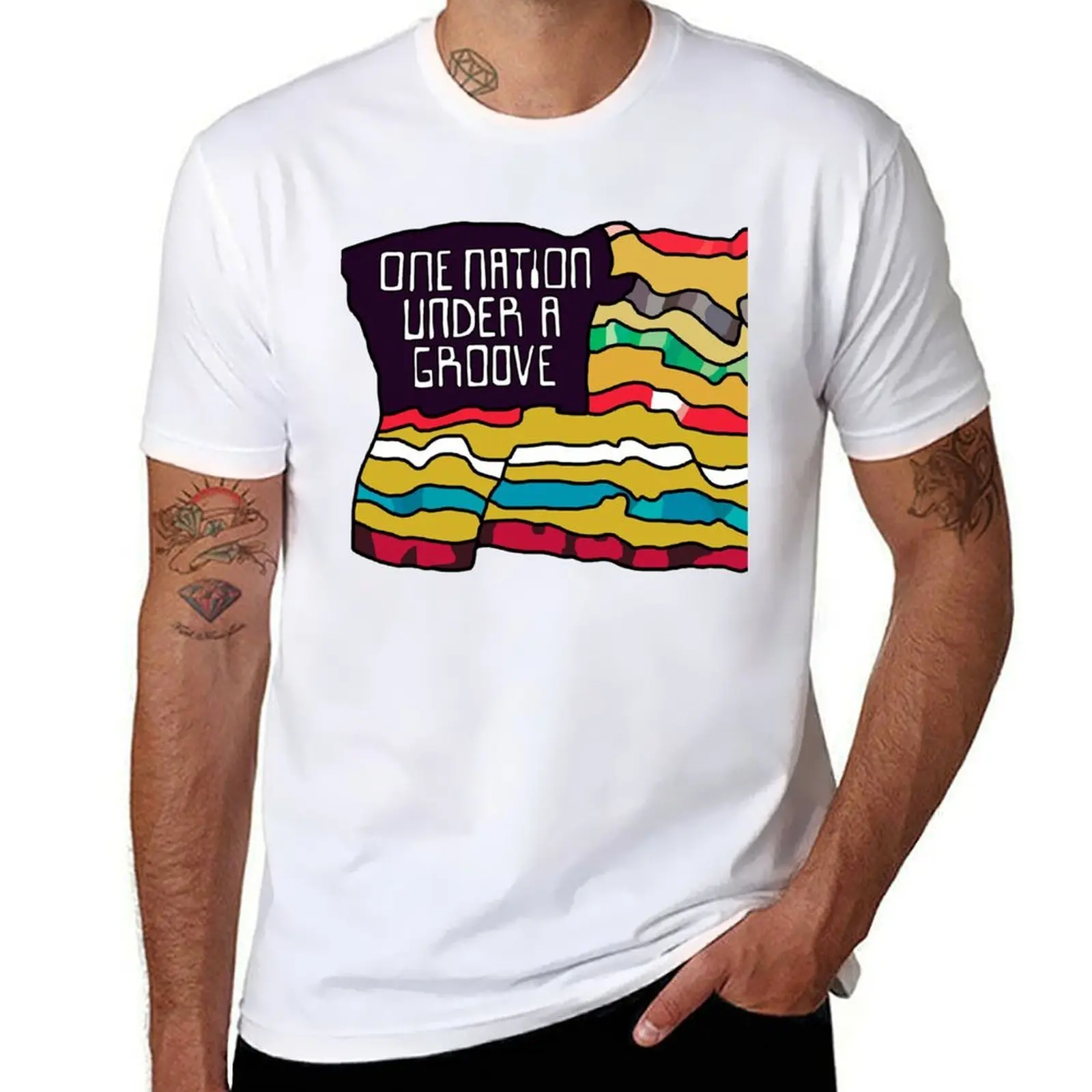 

One Nation Under A Groove Funkadelic Quote T-Shirt t shirts cotton 100% cotton t shirt pack T-Shirt