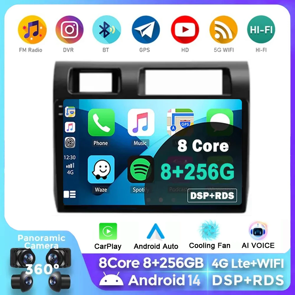 

9" Android 14 For Toyota Pickup Land Cruiser LC 70 79 Series 2007-2020 Autoradio Carplay Multimedia Player Car Radio GPS WIFI+4G