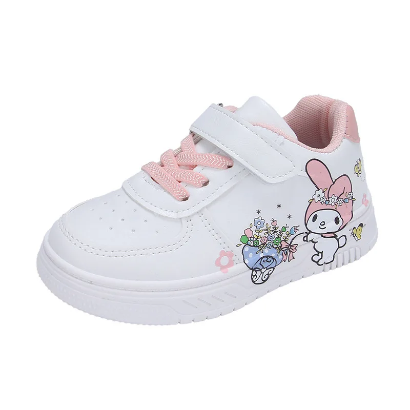 

2026 Spring Autumn Kids Shoes - Korean Style White Low Top Sneakers Waterproof Casual Shoes for Boys Girls