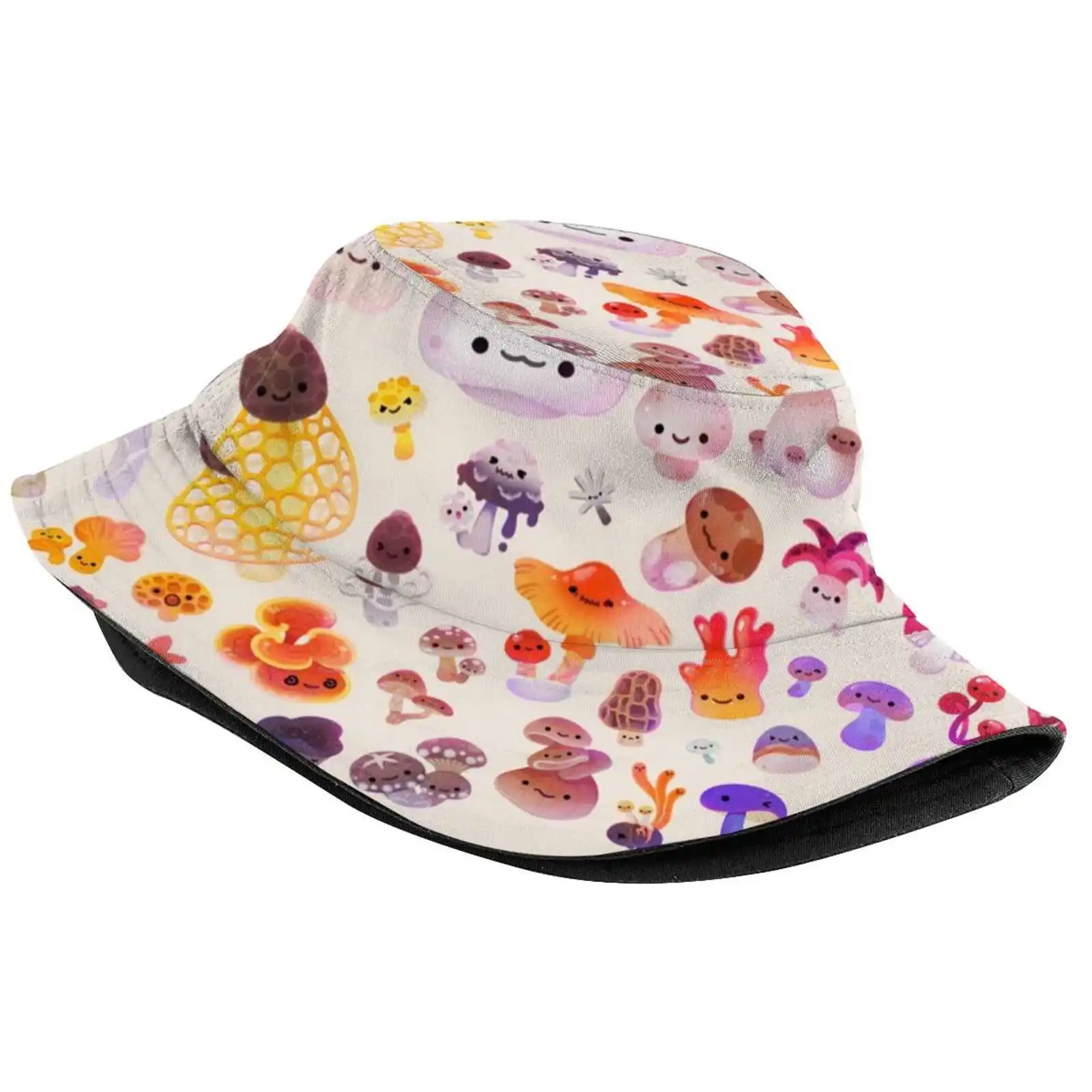 Mushroom - Light Sun Cap Fisherman Hat Bucket Hats Goblincore Pikaole Fungus Fungi Shrooms Mycology Mycologist Toadstool Food