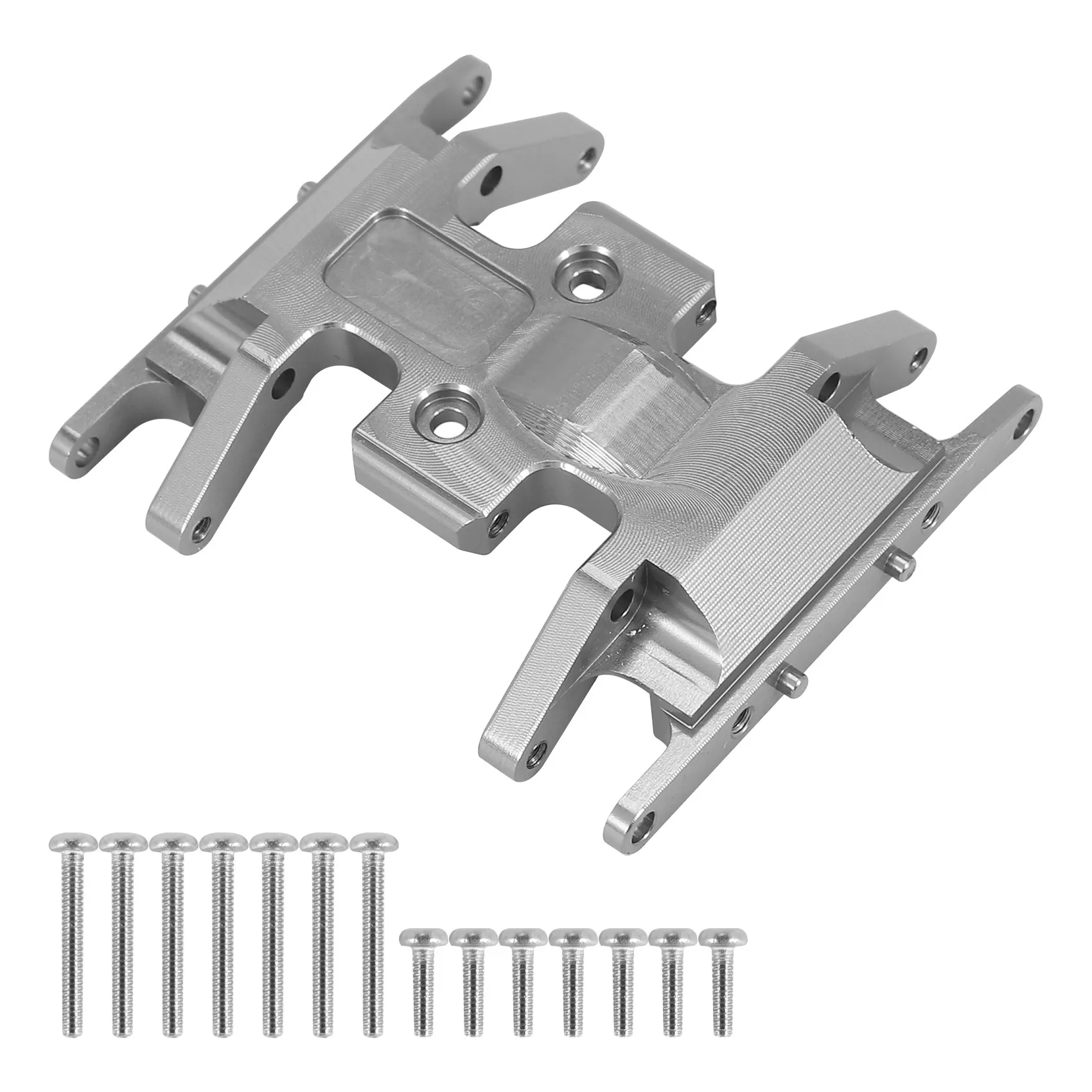 for Axial SCX24 90081 1/24 RC Crawler Car Metal Gearbox Mount Base Transmission Holder Skid Plate Upgrade Parts,Silver