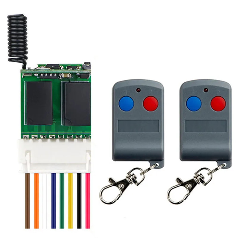 Micro Relay Remote Switch 4.2V 4.5V 5V 6V 7.4V 8V 9V 12V 2CH 2A NO COM NC Contact Switching Wireless Switch Momentary Latche