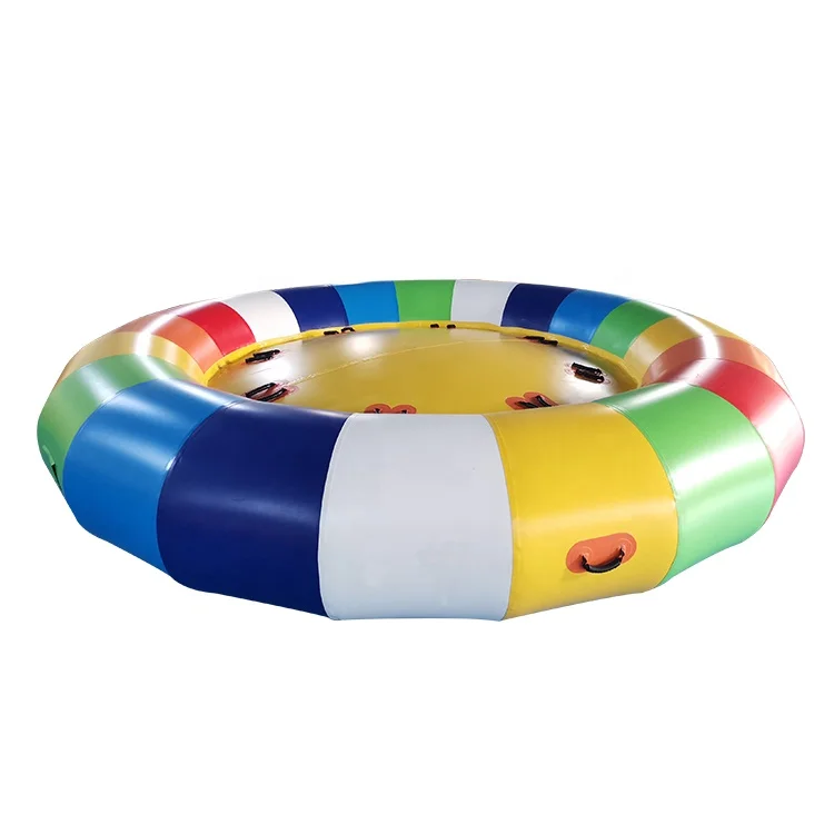 Commerciële Crazy Opblaasbare Saturn Rocker Extreme Waterrit Spinning Towable Disco Boot Tube Sport UFO Speelgoed