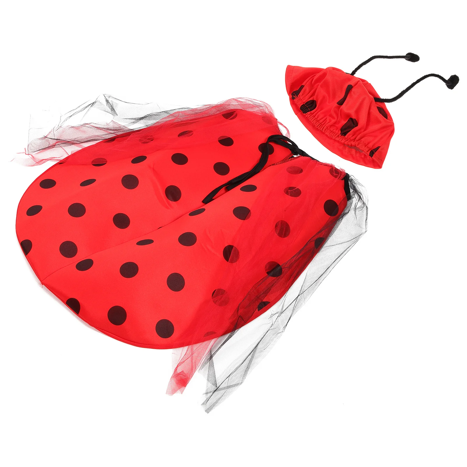 

2 шт., платье божьей коровки, комплект костюмов, размер L, легкие крылья бабочки, антенна, повязка на голову, вечерние, день рождения, Хэллоуин, игра, ролевые игры