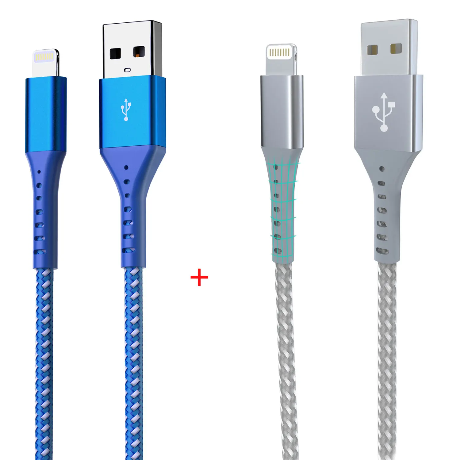 

ANSEIP Multi Colored Nylon Braided Wire Charging Cable Suitable For Apple IPhone X 14 13 12 Fast Charging And Data Transmission