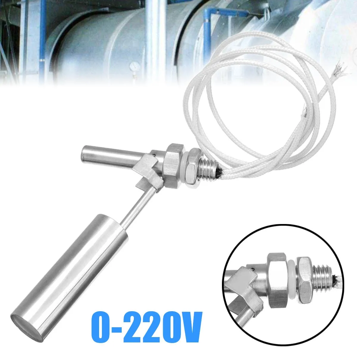 Água Interruptor de Nível Líquido Interruptor Tanque Nível Sensor 0220v Linha Sus304 M10 para Umidificadores Torres Cozinha Aço Inoxidável