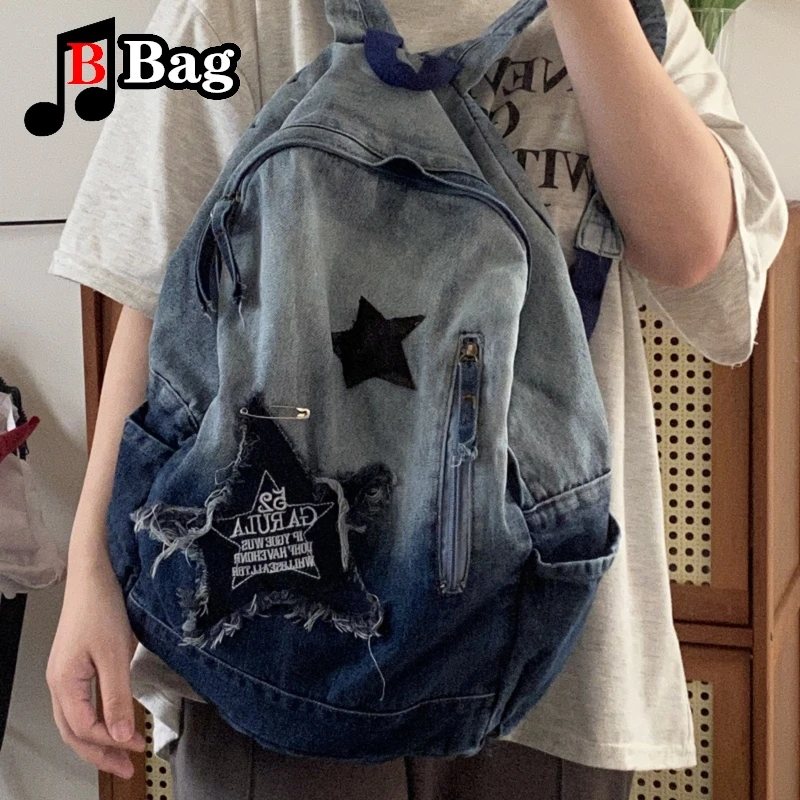 

Millennium Gradual Change Cowboy Backpack Spice Girl Gothic Punk Harajuku Woman y2k Subculture Large Capacity Commuter