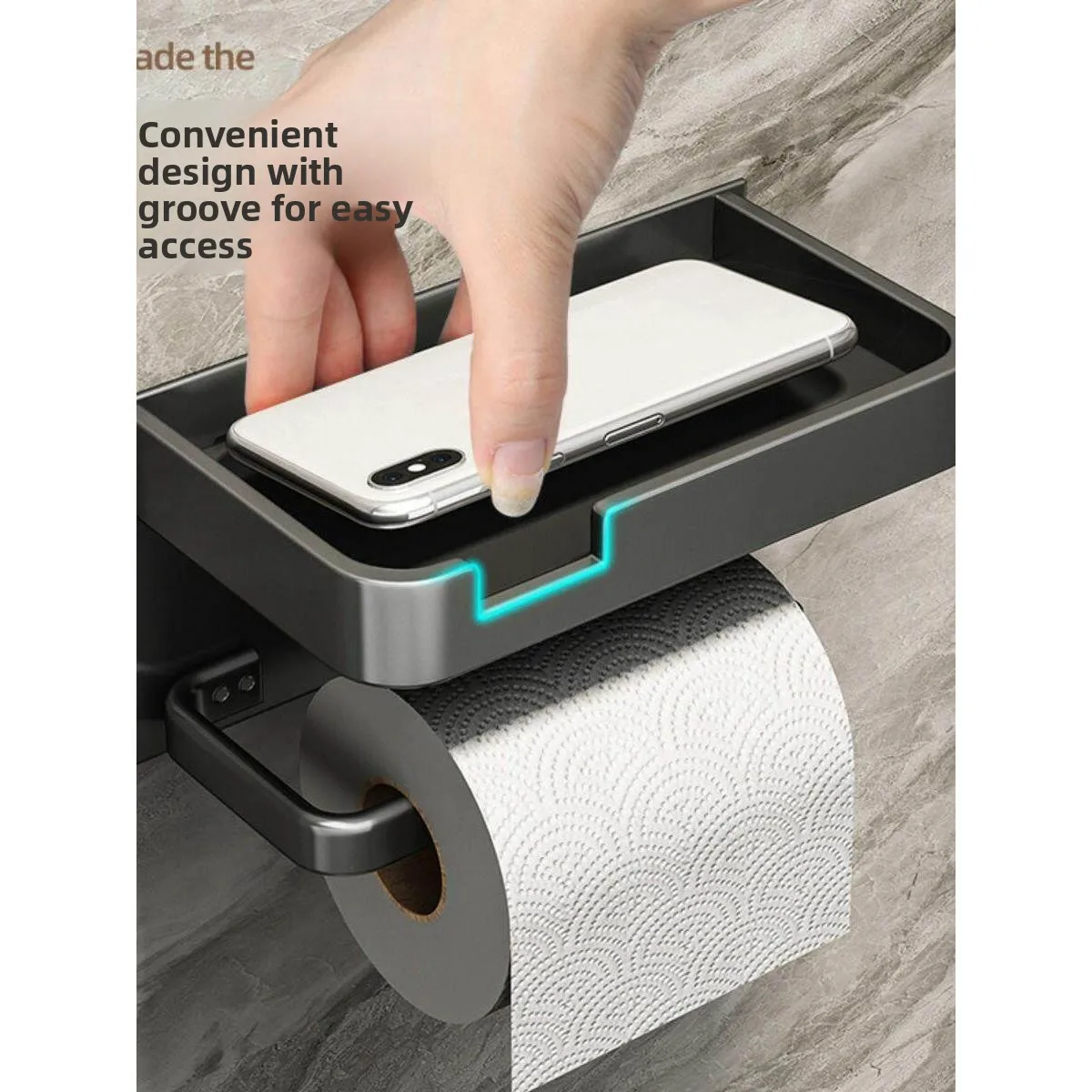 新しい壁掛け式トイレットペーパーホルダー、穴あけ不要、トイレットペーパーラック、手洗い場ペーパー収納棚