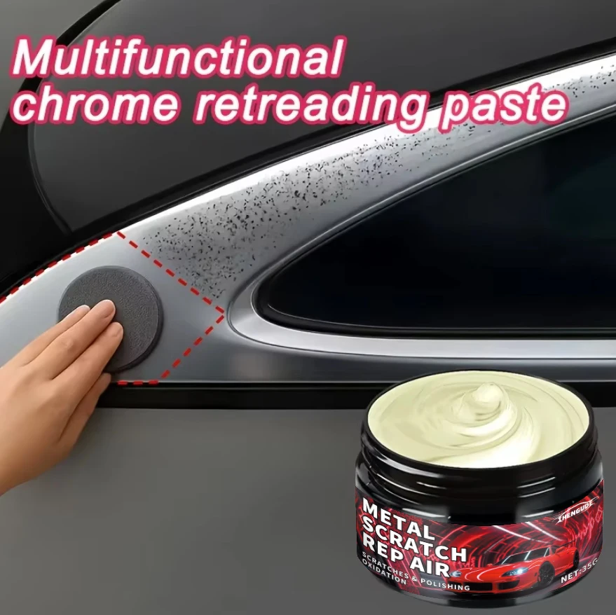 Chrome Repair Paste (35g): Heavy-Duty Putty – for Car/Faucet/Hardware Repair, Anti-Oxidation, Long-Lasting Shine