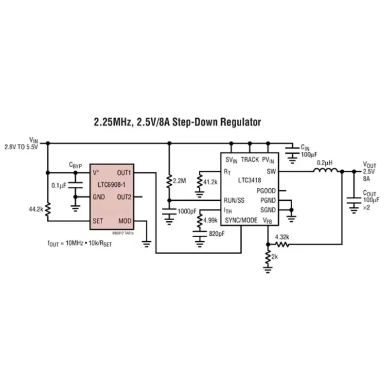 LTC6908 LTC6908CDCB-2 LTC6908IDCB-2 LTC6908HDCB-2 - Dual Output Oscillator with Spread Spectrum Modulation