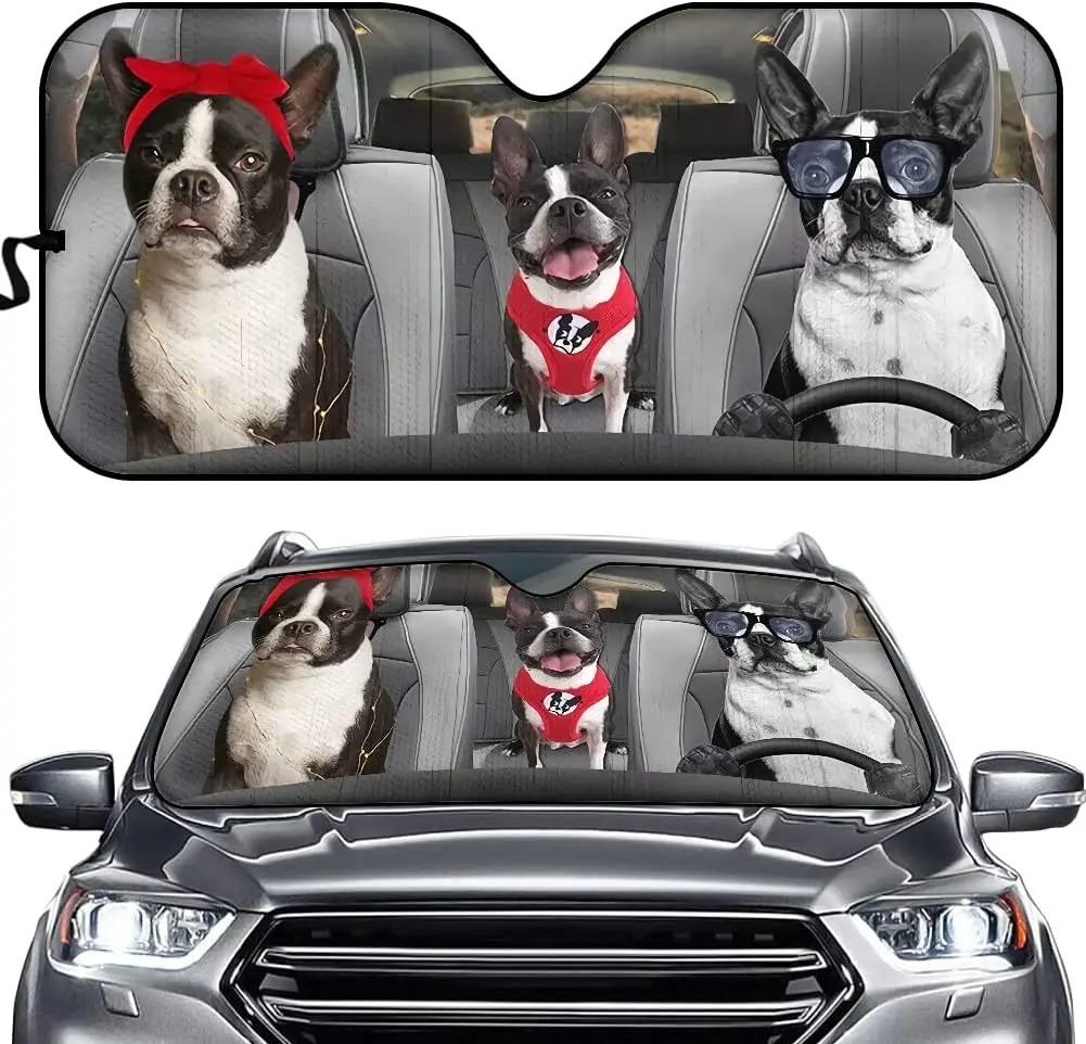 Boston Terrier Personalisierte Auto Sonnenschutz Camping Auto Zubehör Geschenk Decor Custom Car Geschenk Für Ihn Geschenk Für Papa Geschenk accessori