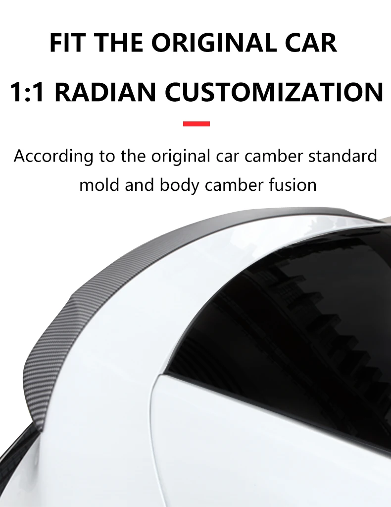 Real Carbon Fiber Hohe Leistung Spoiler Für Tesla Modell Y Juniper 2025 Hinten Stamm Schwanz Flügel Auto Außen Zubehör Neue – Detail 4