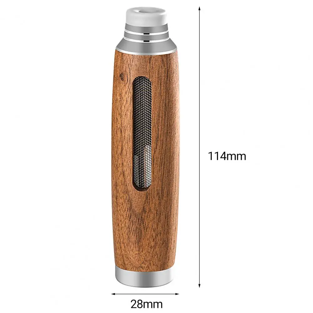 Solid Wood Ashtray Container Mini Car Ashtray Anti Soot-flying Cigarette Cover Walnut Wood Cigarette Holder Ash Organizer