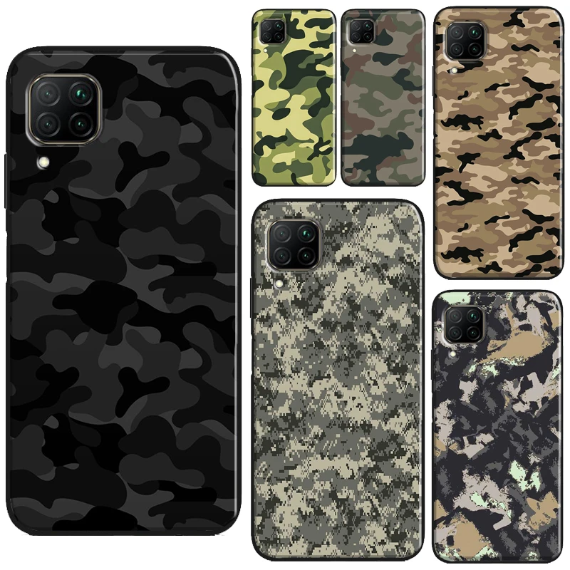 Camo Camouflage For Huawei Honor X8a X7a X9a X8 50 70 90 Lite Magic5 Pro P20 P30 P40 P50 P60 Nova 9 5T Case