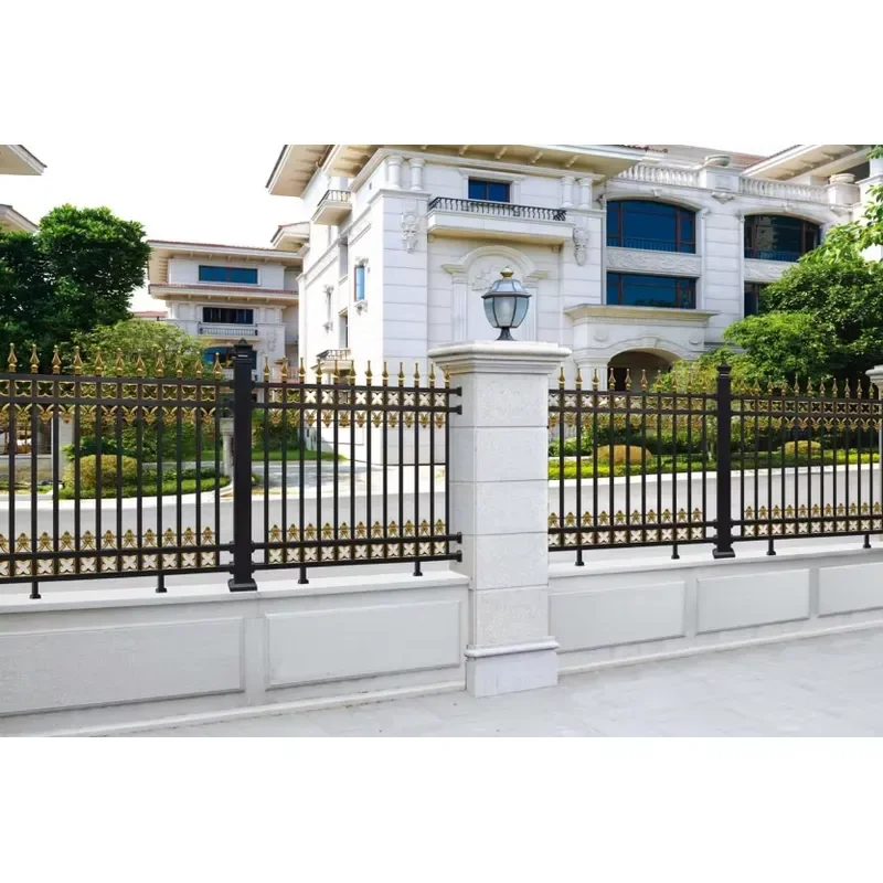East-Meets-West Chinese Design Aluminum Art Fencing & Safety Railings for Villa Courtyard Gardens-Rust/Water Resistant