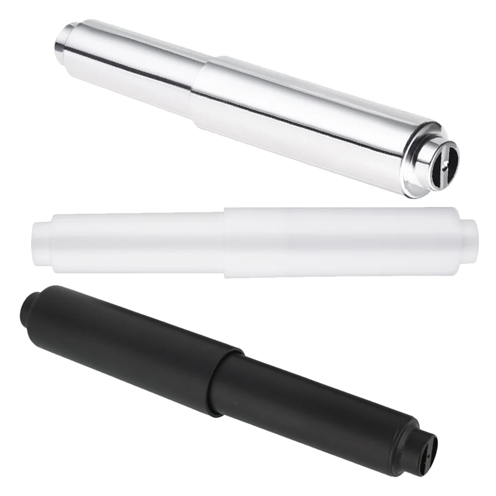 

3pcs Toilet Paper Holder Telescopic Rod Stainless Steel ABS Adjustable Black Easy Install Replacement Wall Mount for Bathroom