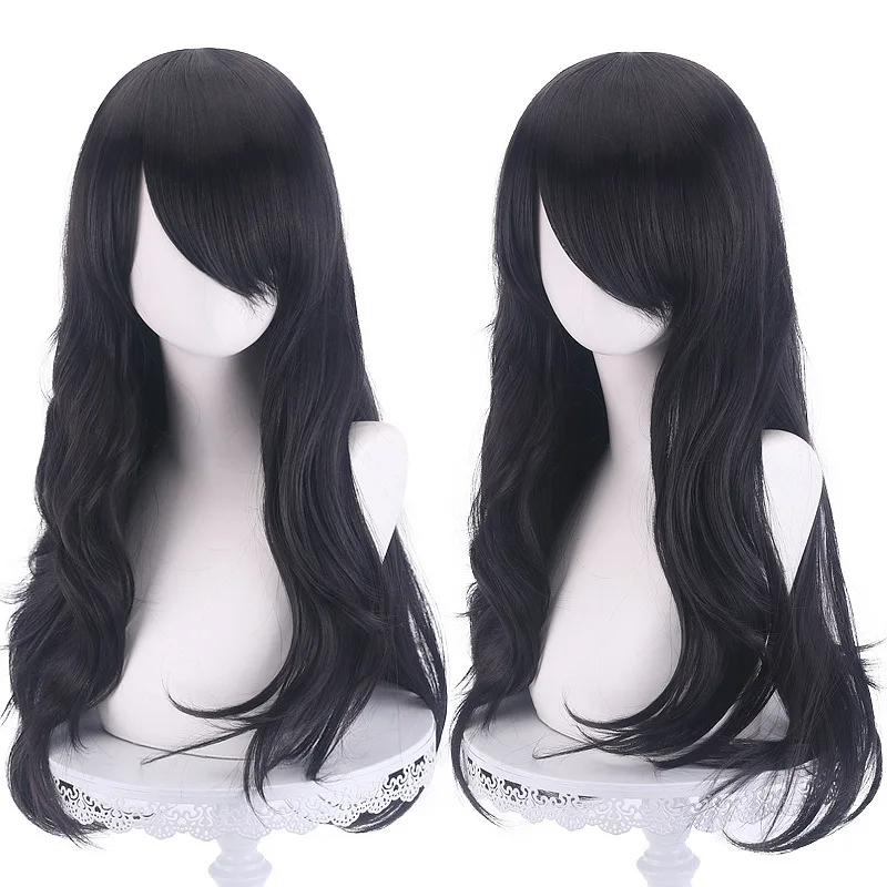 

70cm Long Wavy Synthetic Cosplay Wig Multi-Color Anime Style Curly Costume Hair for Party Carnival Halloween Synthetic Fiber