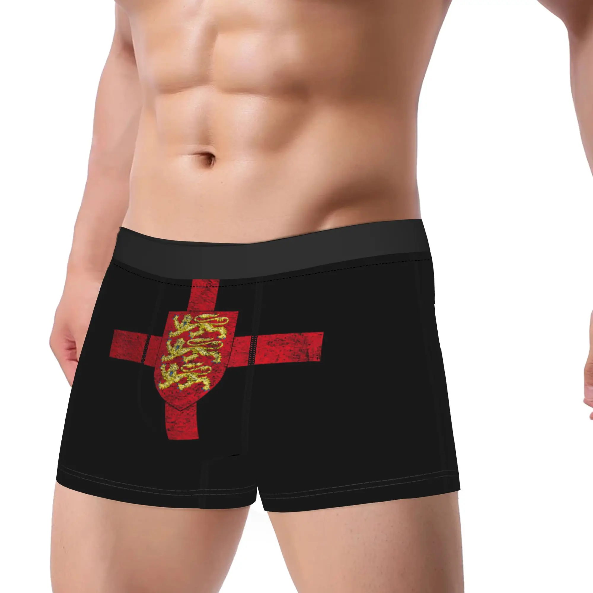 England Flag Arms Saint George's Cross English Trunk 3D Pouch Underwear Shorts Briefs Comfortable Men Underpants Big Size