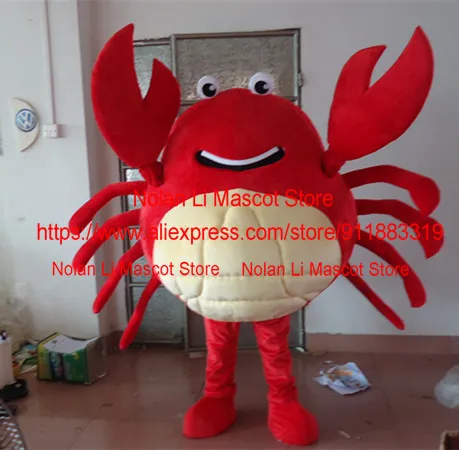 High Qualit Custom 3 Style Red Blue Green Crab Mascot Costume Cosplay Unisex Cartoon Anime Fancy Dress Party Adult Size Gift 243