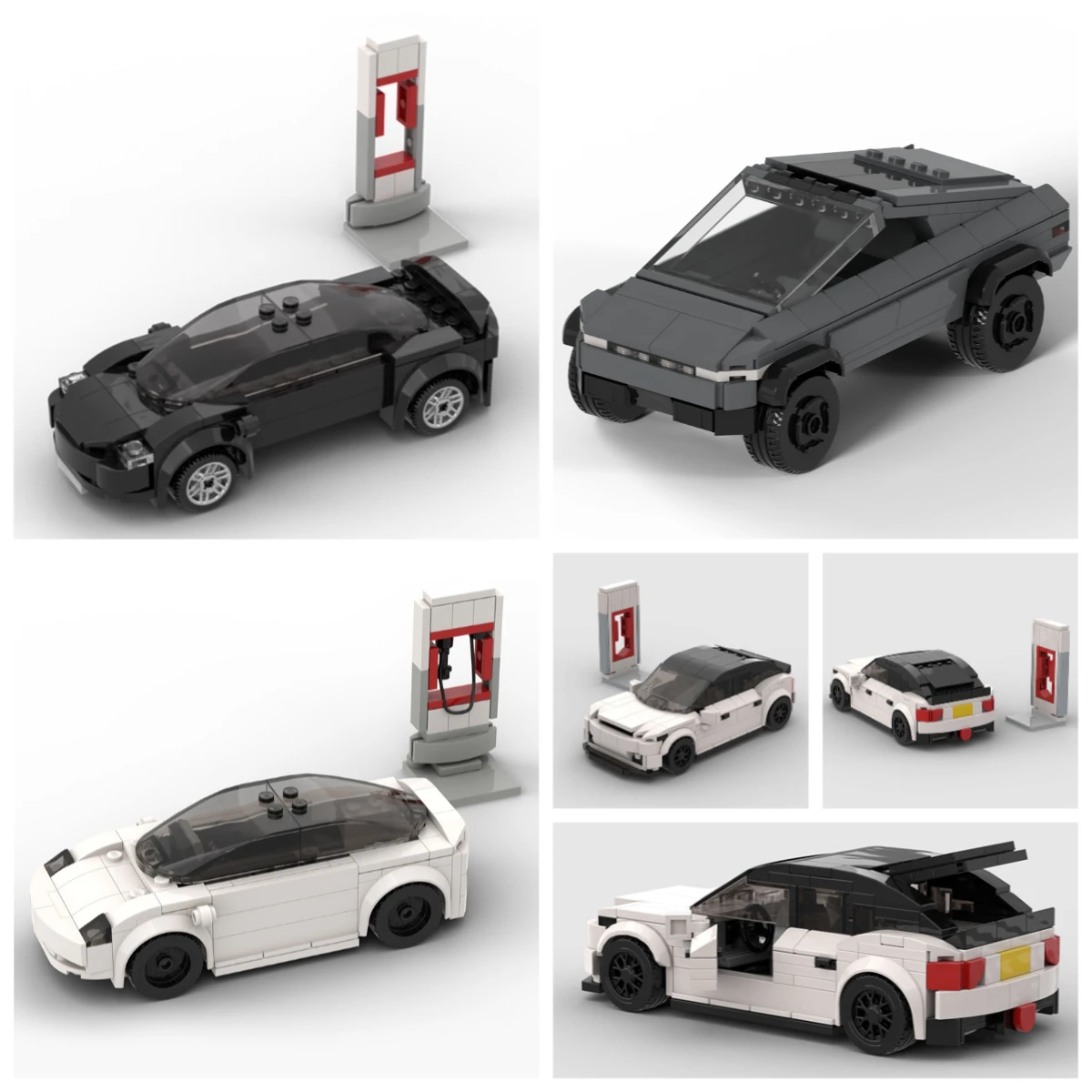 MOC Ladestation-Modell Kreatives Sportwagen-Bauset DIY Kinder-Montagespielzeug Erwachsenen-Sammlerstück Geburtstagsgeschenke – Detail 1