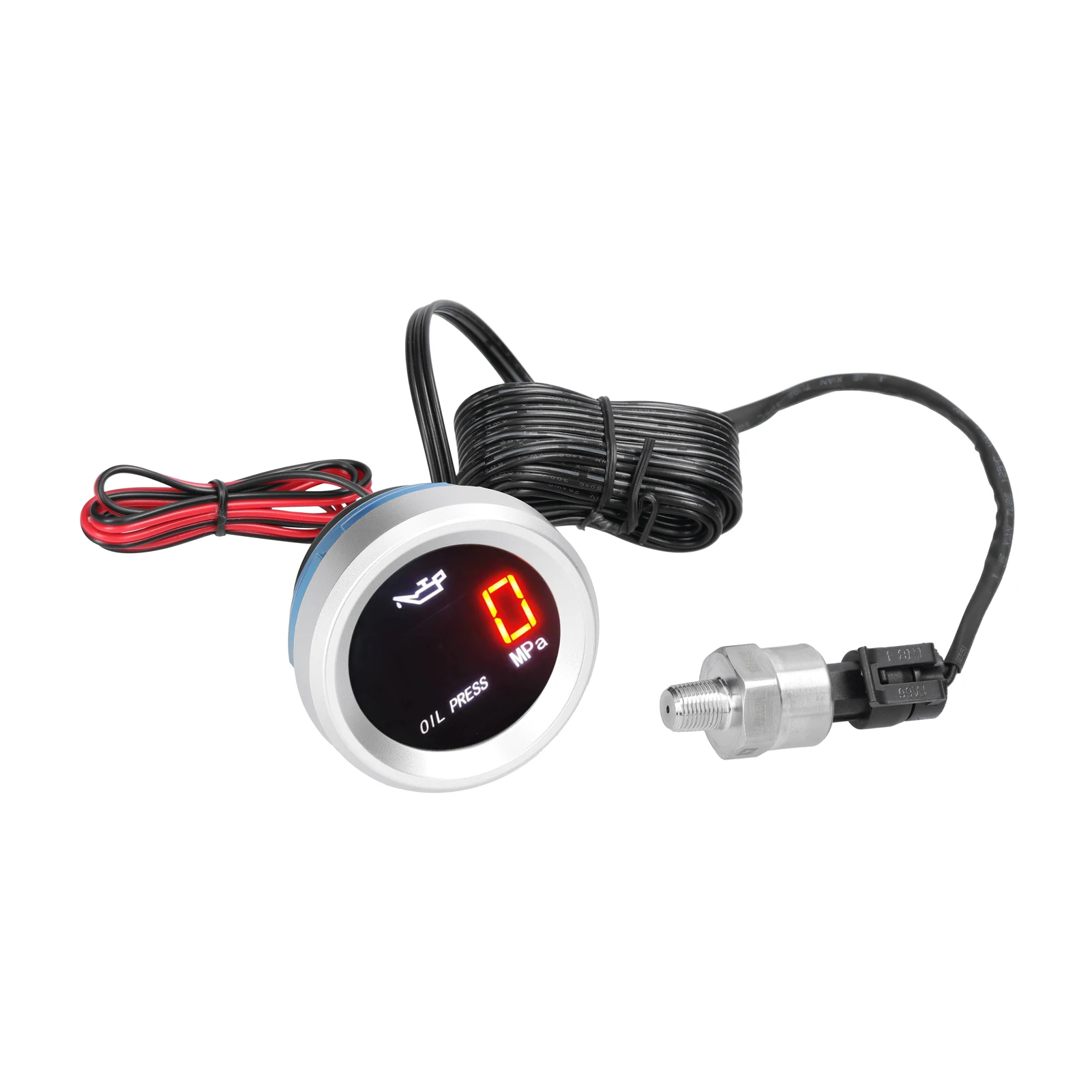 52mm oliedrukmeter meter auto digitale meter LED-display 9-35V met 1/8NPT sensor alarmfunctie