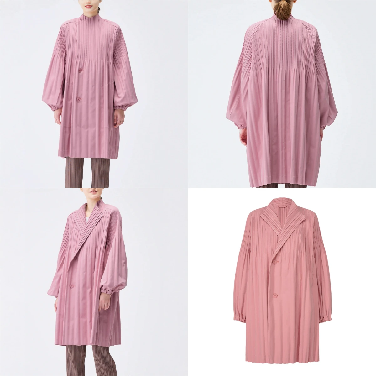 

Miyake Fold 2025 Autumn/Winter New Windbreaker Jacket for Women, Medium To Long Size, Large Size, Loose Women's Clothing