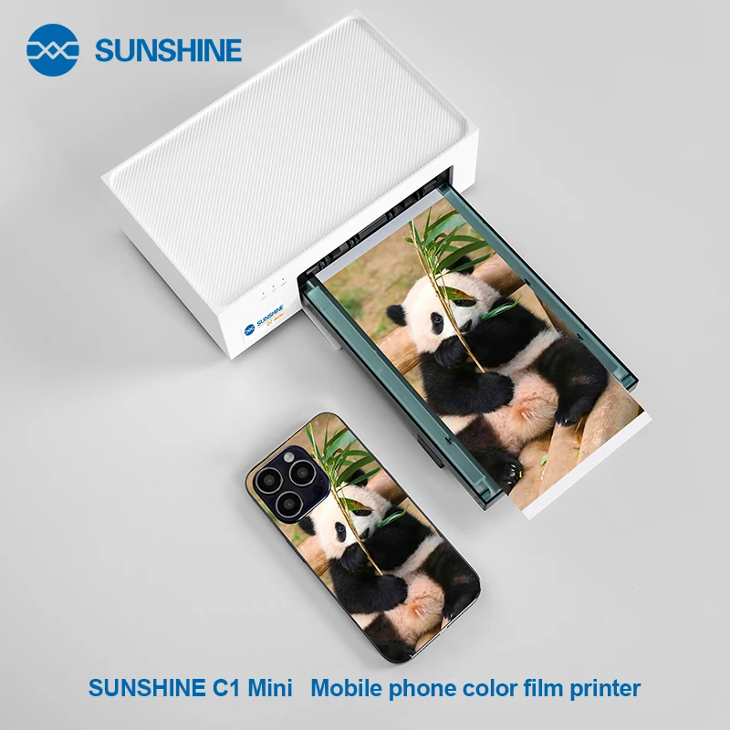 Imagem -02 - Sunshine c1 Mini Protect Film Impressora para o Telefone Móvel Faça Você Mesmo Color Conexão Wi-fi Vários Filmes do Telefone sob 7.5 Polegadas