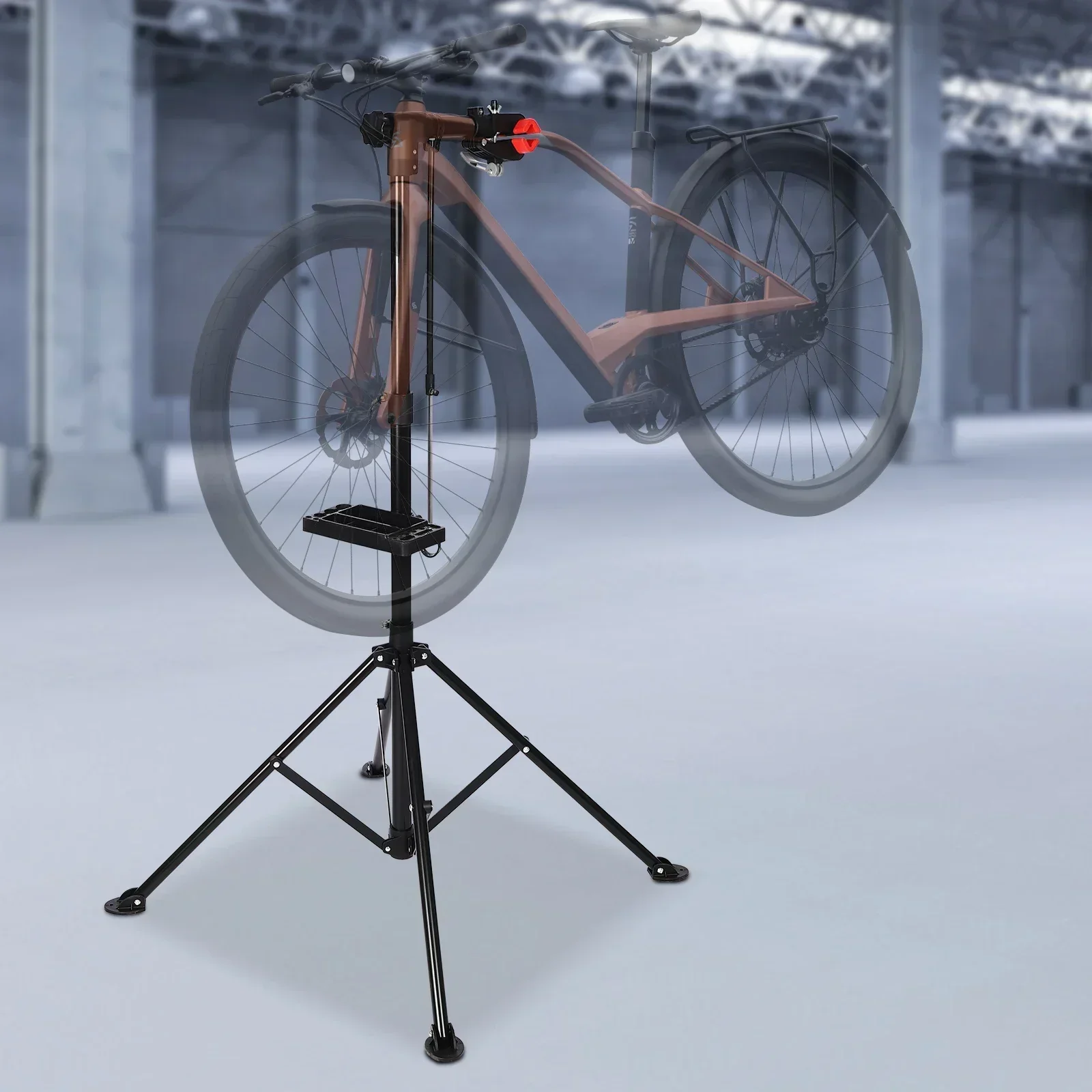 Soportes de Montaje para Bicicletas, Soportes de Reparación Ajustables en Altura, Plegables con Trípode para Reparación, Exhibición y Ajuste de Bicicletas