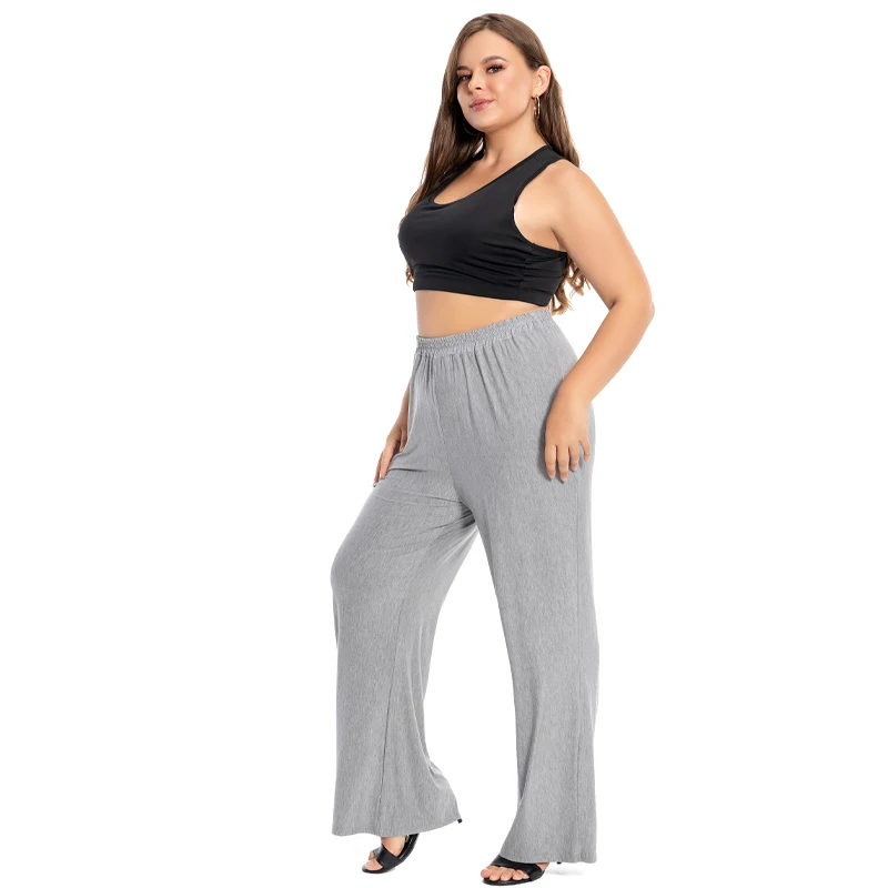 Plus Size damskie spodnie codzienne modalne bawełniane wygodne Homewear luźna szeroka nogawka bielizna nocna piżamy spodnie w kratę 5XL 4XL XXXL