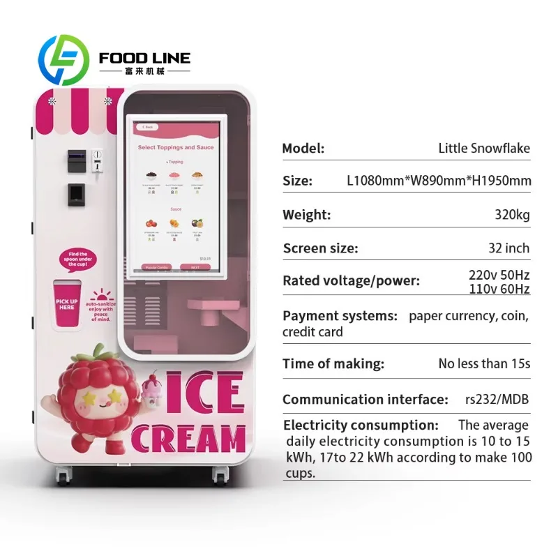 Fotografia 5: Máquina de Sorvete Comercial Automática de Tamanho Personalizado, Máquina Robótica de Sorvete em Cone