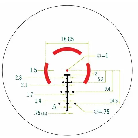 Tactical 3X 5X Prism Scope BDC4 Reticle With M1 3 MOA Reflex Red Dot Sight Fit 20mm Rail Mount for Airsoft Hunting Rifle Wargame